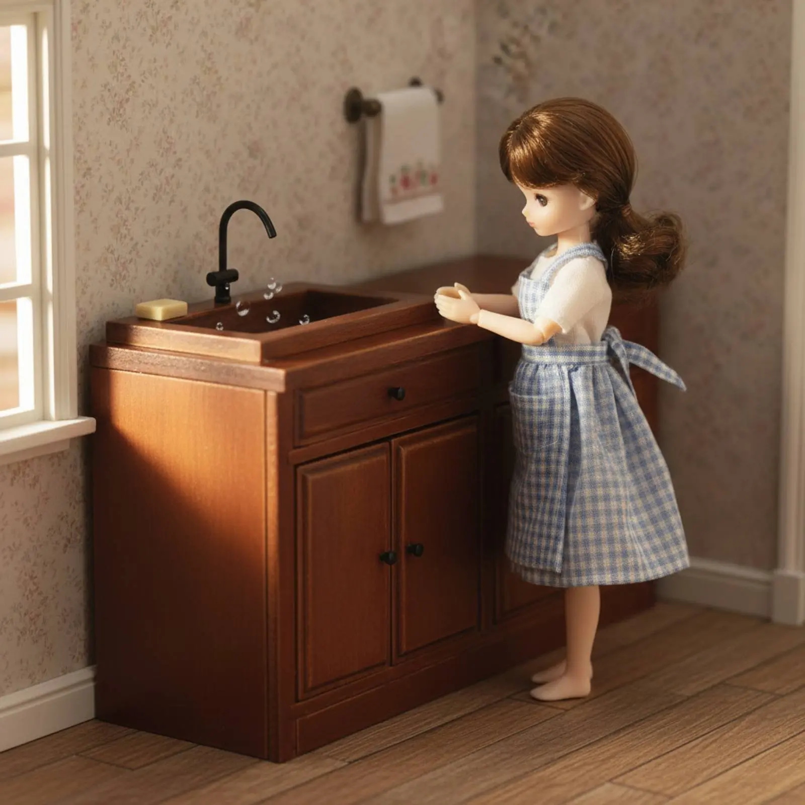 

1/12 Scale Dollhouse Sink High Intricate Dollhouse Kitchen Sink Gift Idea