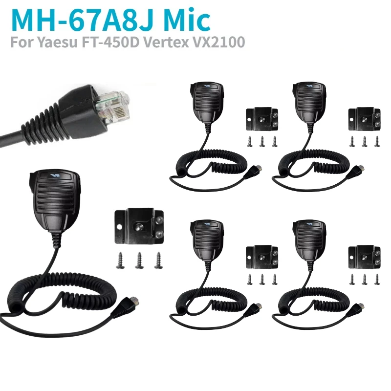5pcs-mh-67a8j-8pin-microphone-handheld-speaker-mic-for-yaesu-vertex-radio-vx-2100-vx-2200-vx-2108-x2500-vx2508-vx2208