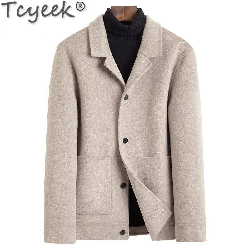 

Tcyeek 90% Wool Coat Men Warm Coats Business Casual Real Wool Jacket Mens Coats 2024 Winter Clothes Overcoat Casaco Masculino