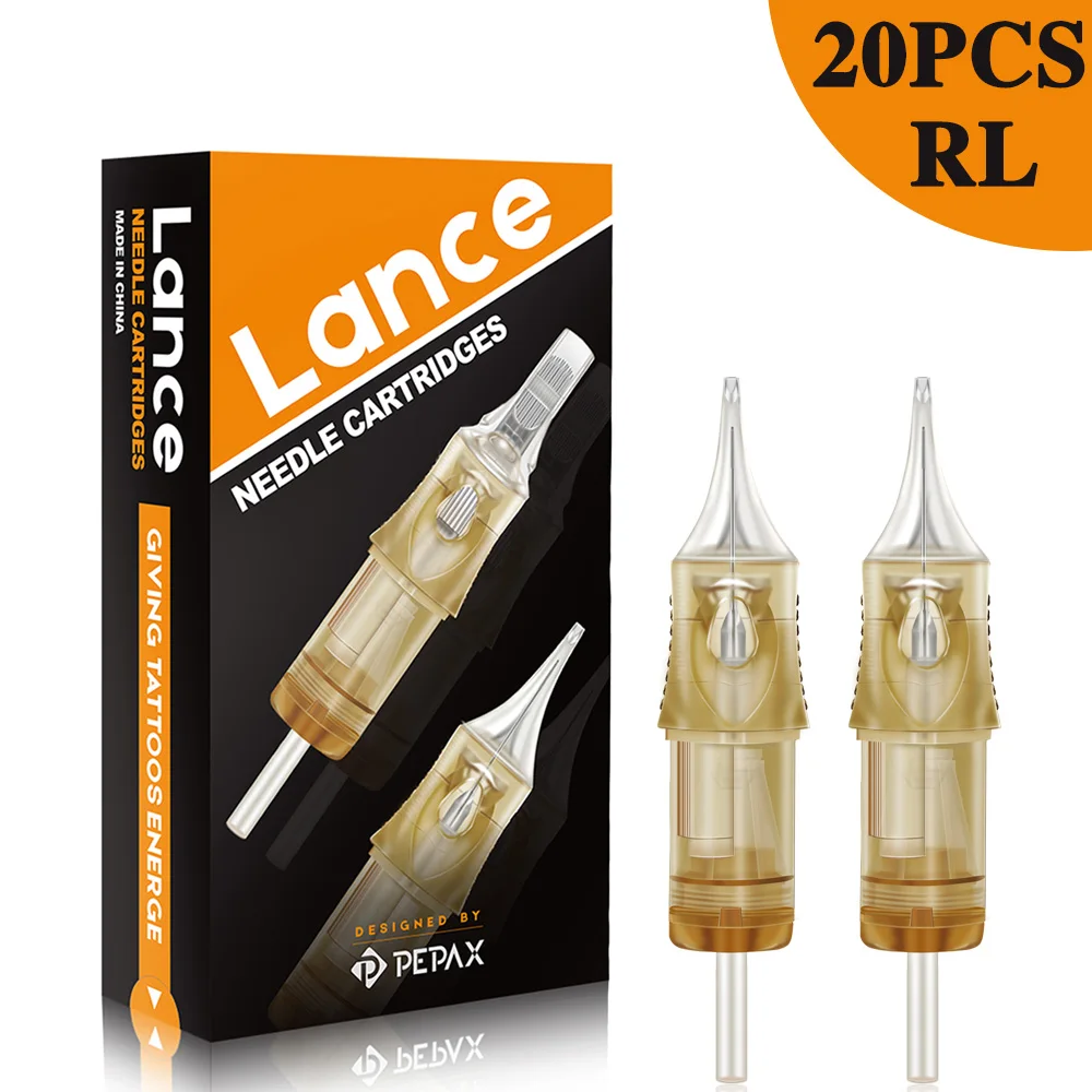 

20 шт. PEPAX Lance картридж для татуировки игла с круглым вкладышем безопасный одноразовый картридж иглы для татуировки для перманентного макияжа боди-арт