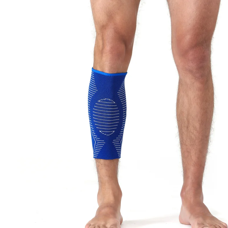 Blue Sports Calf and Shin Protection, Integrated Molding, Automatic Locking Edge, Sports Safety Shin Guard, New