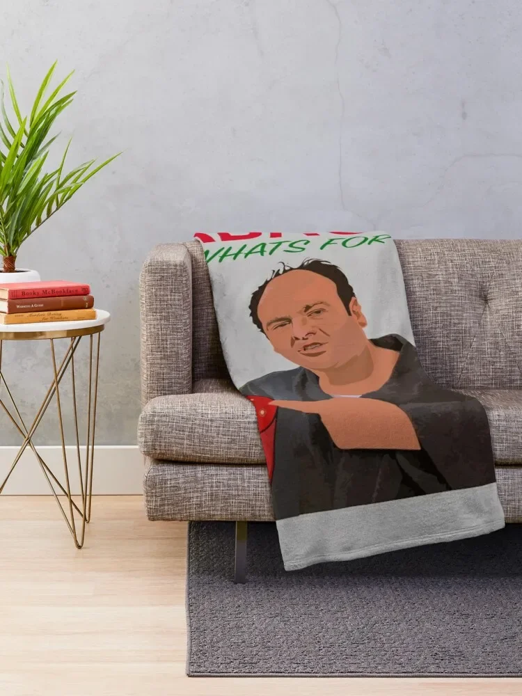 Gabagool - It's What's For Dinner - Tony Soprano Throw Blanket cosplay anime Flannel Bed Fashionable heavy to sleep Blankets