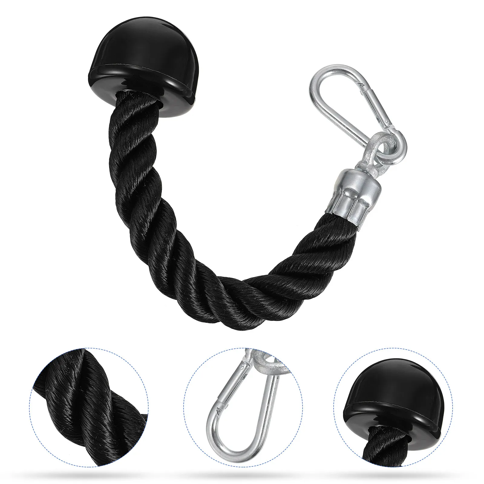 1Set Single Grip Tricep Rope Nylon Strength Machine Attachment Fitness Training Pull Down Cable Exercise Equipment