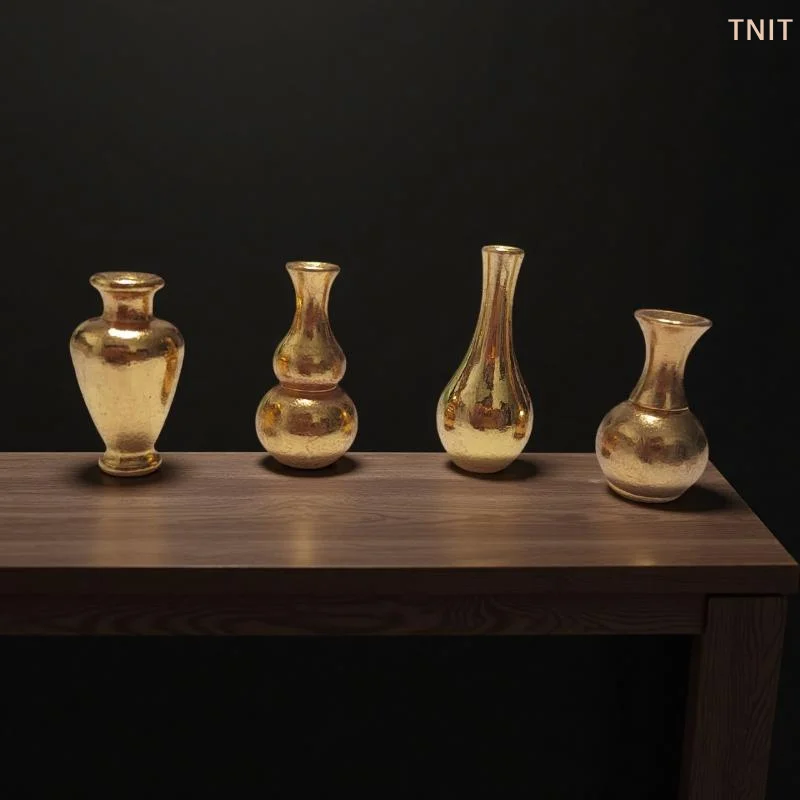 [J] 1Pcs Portable Incense Burner Multi Purpose Vase Shape Brass Incense Holder Home Office Teahouse Zen Ornament Supplies