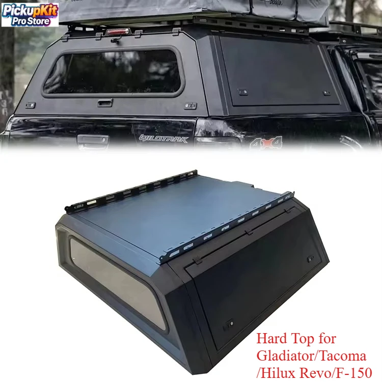 

Heavy-Duty Steel/Aluminum 4x4 Canopy Lockable Waterproof for Gladiator/Tacoma /Hilux Revo/F-150