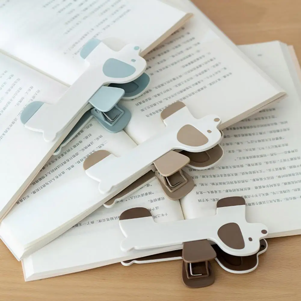 Puppy Shape Book Clip Cute Puppy Book Clips Bookmark Plastic Reading Page Holders for Books Documents Fun Note Clips for Office