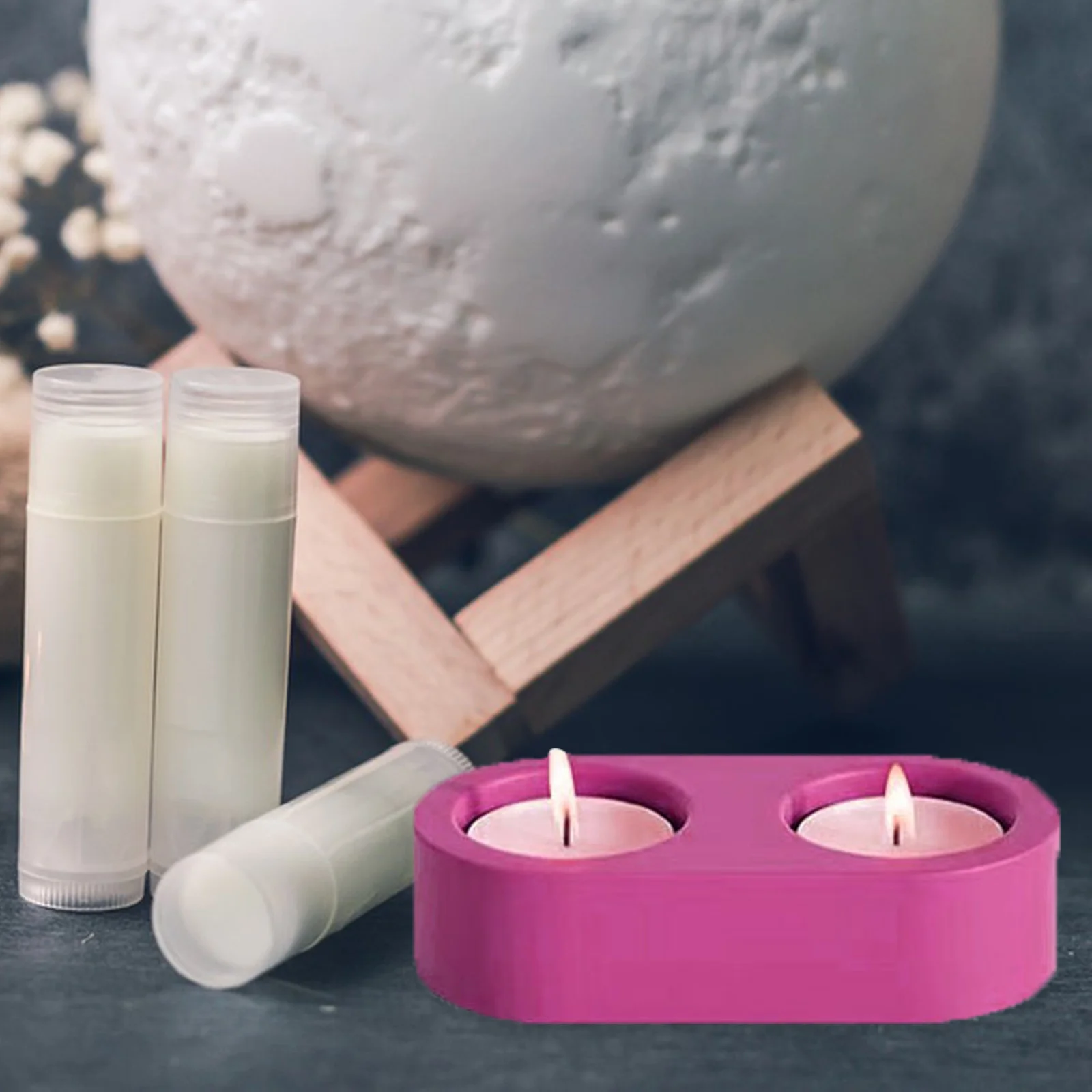 

Crystal Resin Mold Round Silicone Tealight Holder Diy Concrete Epoxy Mold For Home Decor Votive Trinket Dish Craft