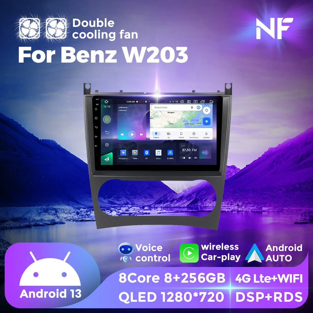 

NF Android 13 Autoradio For Benz C-Class C Class Benz W203 W209 C180 C200 CL203 C209 A209 2004-2011 Car Radio Multimedia Player