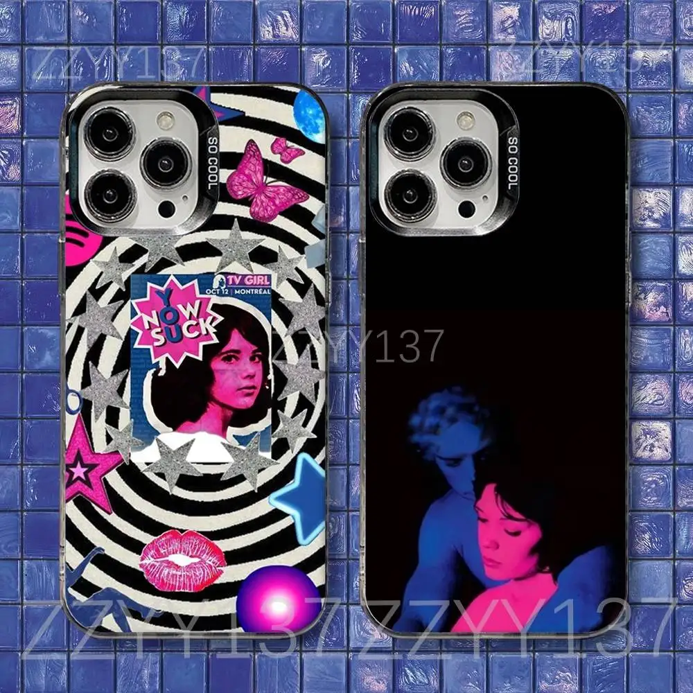 

T-TV Girl Band Phone Case For iPhone 16,15,14,13,12,11,8,7,Pro,Max,Plus,Mini,XS,SE Shockproof Matte Cover