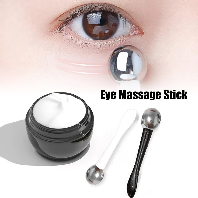 

1pc Eye Roller Massage Stick Eye Cream Applicator Cosmetic Spatula Anti Wrinkle Facial Spoon Gold Alloy Face Thin Skin Care Tool