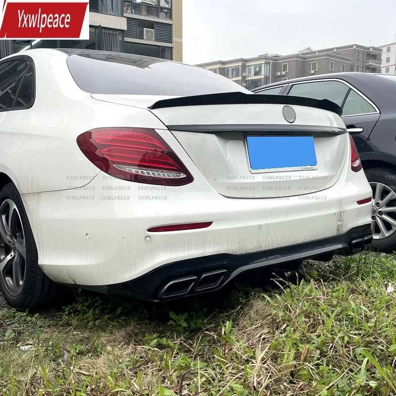 

For Mercedes Benz E-Class W213 2016-2022 E260 E300 E63S Sedan ABS Plastic Rear Trunk Lip Spoiler Body Kit Accessories