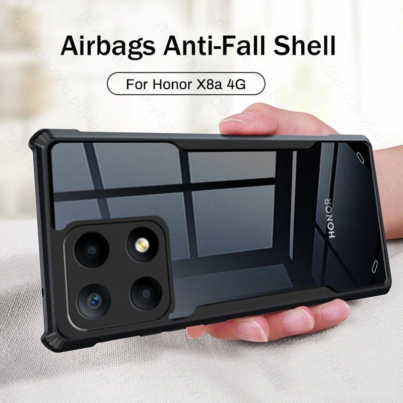 Honer X8a Case Transparent Acrylic Back Cover For Honor X8a 4G 2023 CRT-LX1 6.7