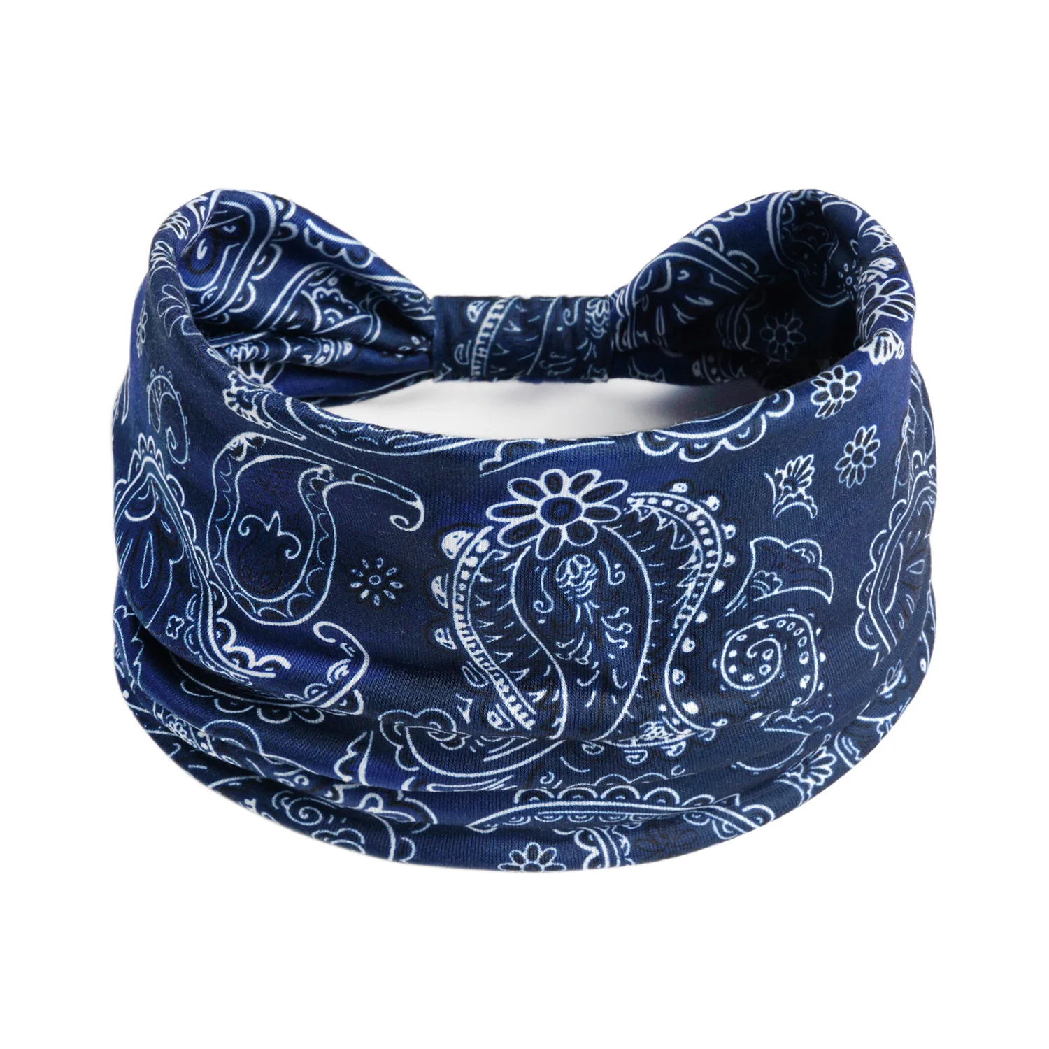 Damen-Stirnband, breit, um das Haar gewickelt, extra großes Kopftuch-Stirnband, für Yoga, Laufen, Schweißabsorption, Sport, elastisches Stirnband – Detail 9