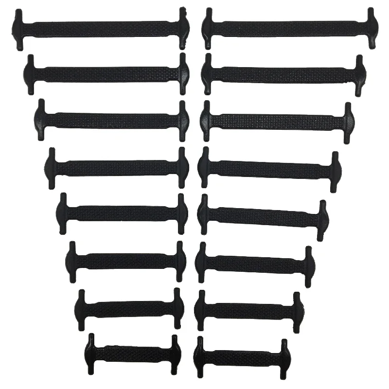 16 Stück Silikon-Schnürsenkel, keine Krawatte, Schnürsenkel ohne Krawatten, elastische Spitze, Schnürsenkel für Kinder und Erwachsene, kreative, faule Silikon-Schnürsenkel, Gummispitze
