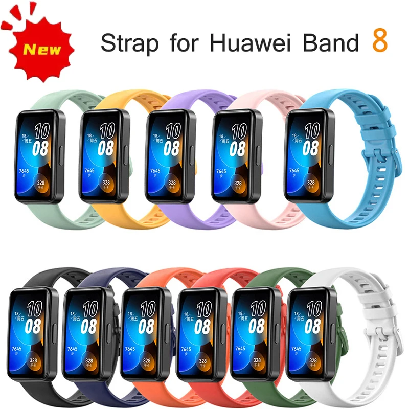 

Silicone Watchband For Huawei Band 8 Silicone Smart Watch Replacement Wristband Bracelet for Huawei Band 8 Huawei Band8 Strap