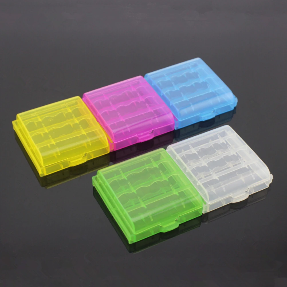 

20 pcs Organizer Storage Case Clear Small Holder AA AAA Portable Leakproof Container Dry Box Storage Box