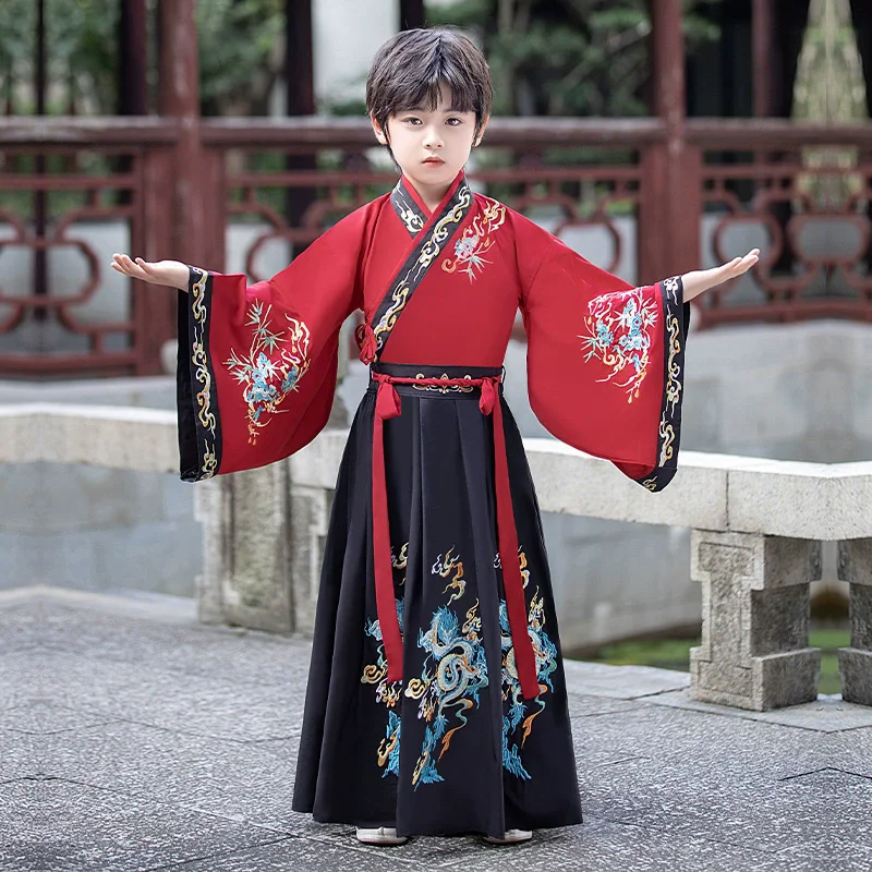 Baby Hanfu Dress Boy Cosplay Costume Kids Halloween Martial Arts Children's Clothing Party Girls Dresses Boys Outfit Vestidos