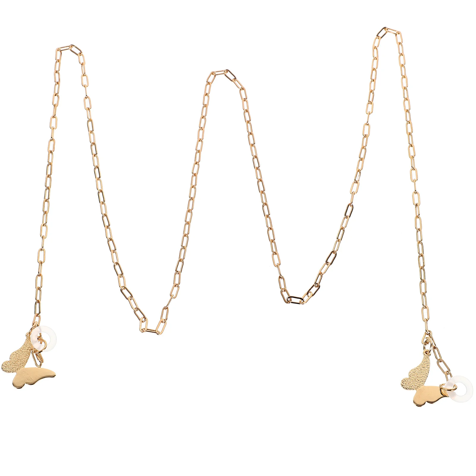 

Earphone -lost Necklace Chain Metal Matte Butterfly Portable Lightweight Compatible Most Earphones Decorative