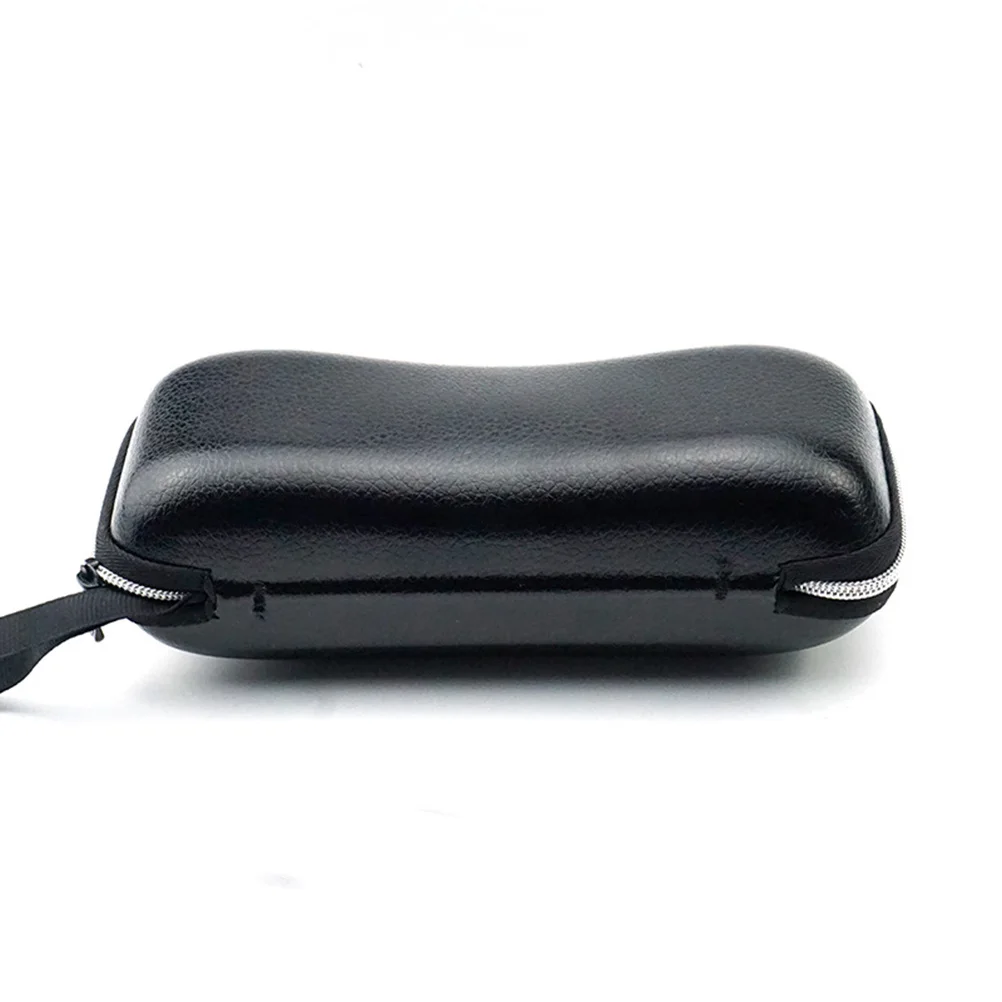 

PU Sunglasses Case Anti-Collision Zipper Portable Eyeglasses Protector Stylish Durable Scratch Resistant Gift Black Hook