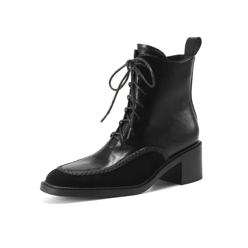 

2025 New Fashion Women Boots Genuine Leather Sexy Modern Boots Autumn Winter Retro Shoes