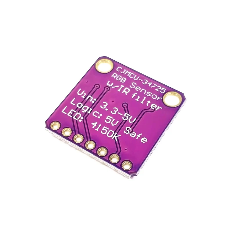 RGB Color Sensor TCS34725 with IR Filter and White LED for Arduino UNO R3