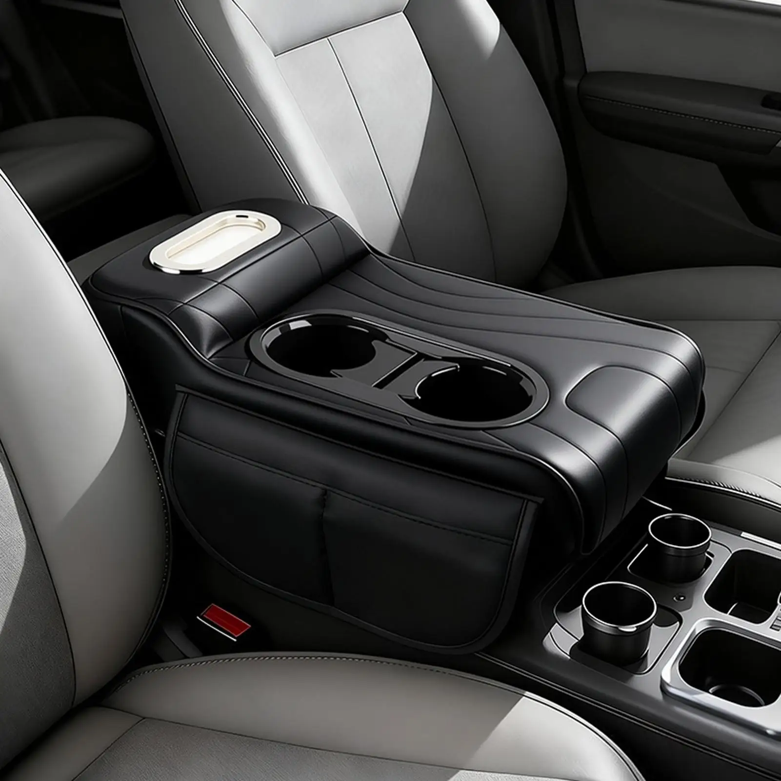 Car Center Armrest Mat Automotive Car Console Height Boosting Mat Leather Automotive Interior Organizers Cushion for SUV RV