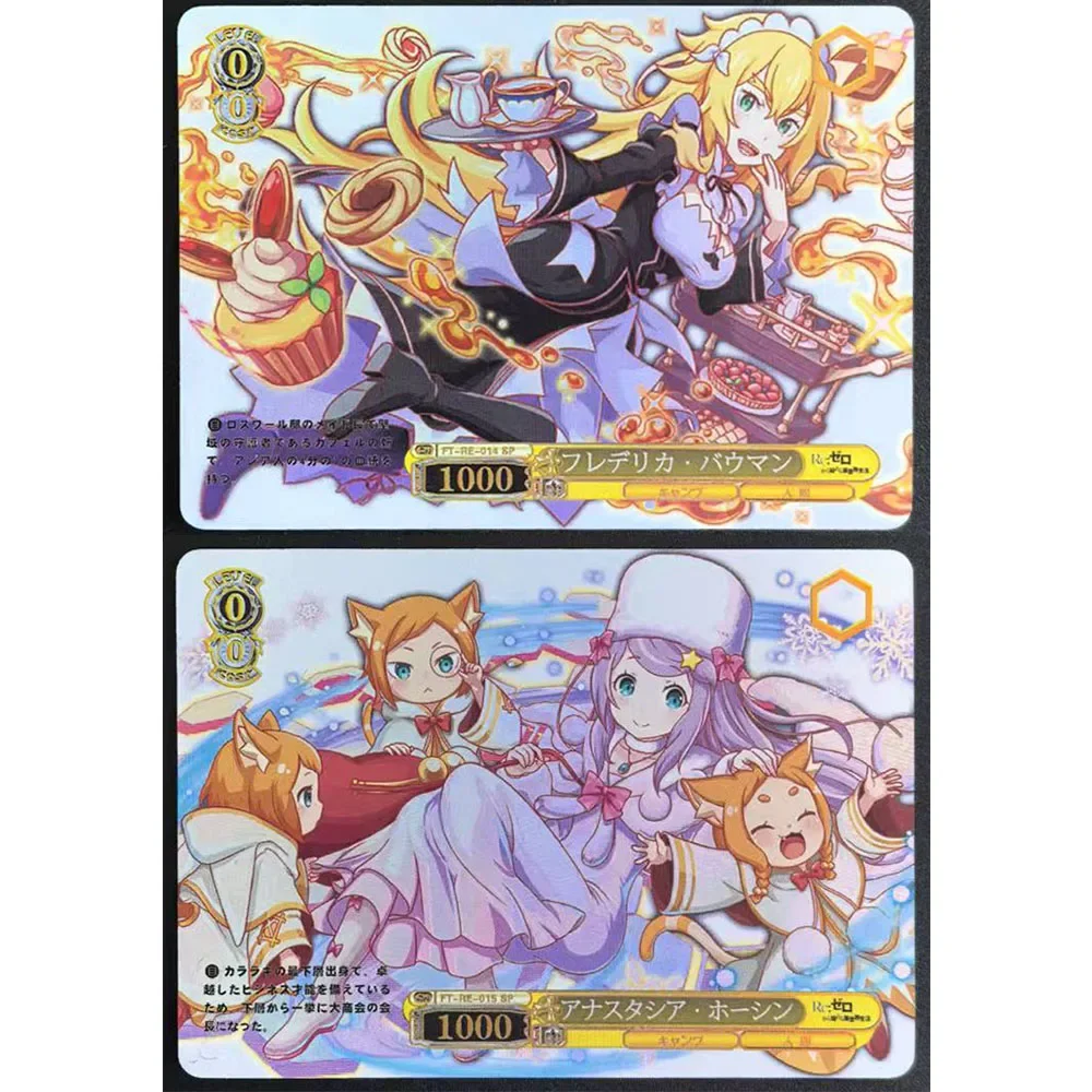 Anime Goddess Story DIY ACG Collectible Card Christmas Birthday Gift Tabletop Game Emiria Rem Ram Beatrice Advanced Flash