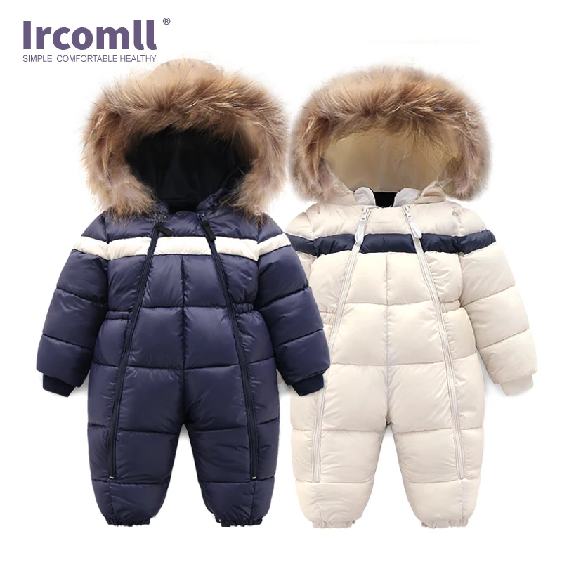 New Russia Winter Infant Baby Boy Girl Romper Thicken Baby Snowsuit  Windproof Warm Jumpsuit For Children Clothes Toddler Outfit