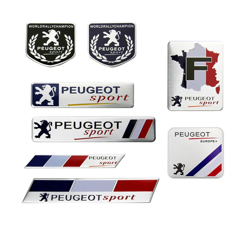 Auto-Styling-Aufkleber 3D Aluminium Heck-Emblem Abzeichen Karosserie-Dekor für Peugeot 408 4008 308 3008 Rifter 5008 508 2008 208 301 RCZ 407 – Detail 1