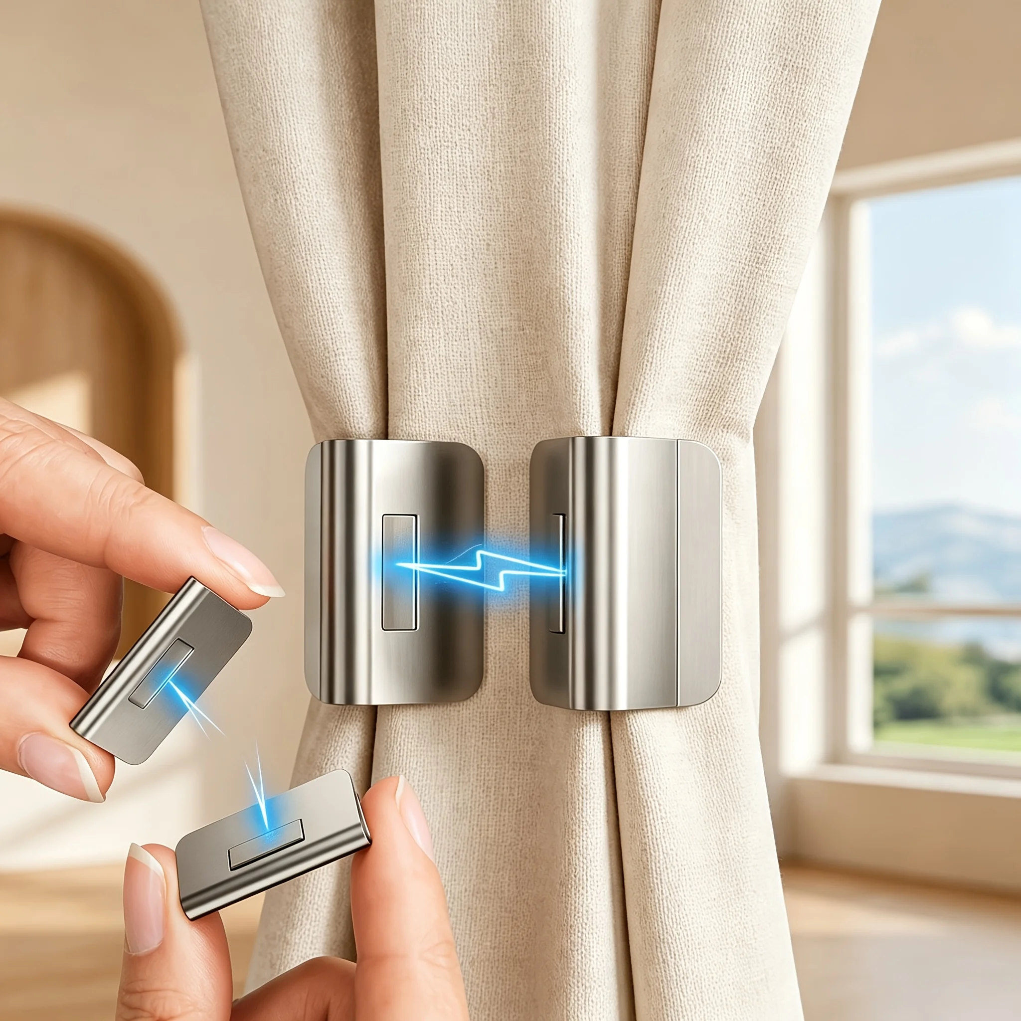 14pack Curtain Clips, Effectively Preventing Light Leakage, Metal Material, Easy to Install and Durable, Household Accessory