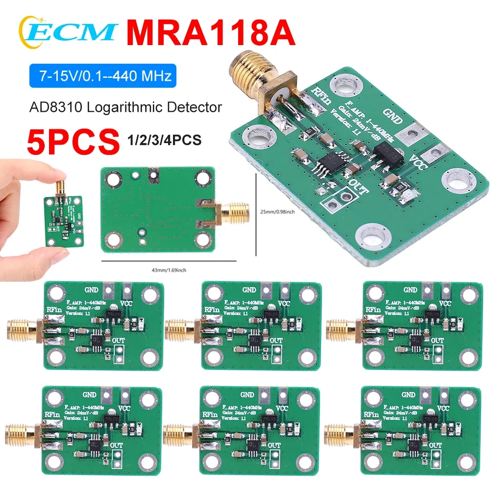 AD8310 Logarithmic Detector 7-15V 0.1--440 MHz RF Power Analyzer Board High Speed Power Detection Module High Frequency