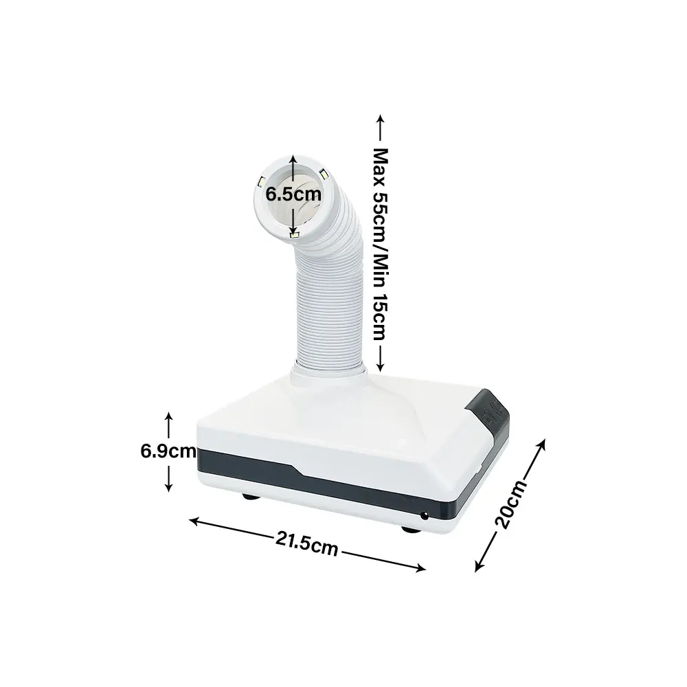 60W LED odkurzacz stomatologiczny odpylacz sprzęt laboratoryjny z lampą Led narzędzia do polerowania urządzenie do usuwania odsysania kurzu