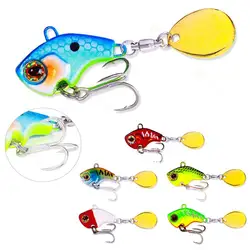 Tail Spinner Fishing Lure 9g Metal VIB Rotating Tail Swimbait Trout Bass Fishing Accessories Artificial Bait Tackle