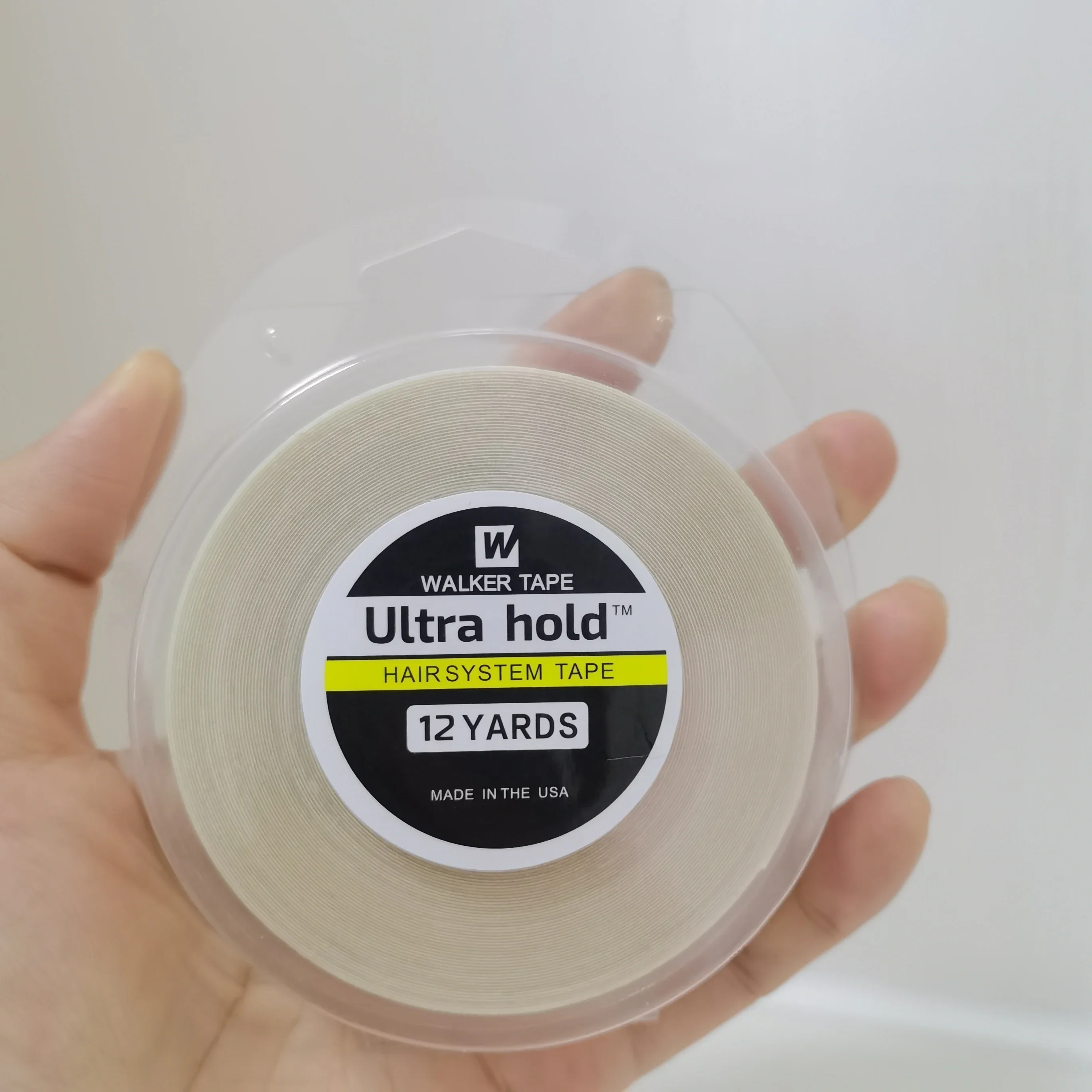 الكل مع صندوق 0.8/1.0/1.27/2 سنتيمتر عرض 3/12/36 ياردة الأبيض الترا عقد الشريط مزدوج الجانب الشريط الدانتيل الجبهة الشريط شريط شعر مستعار