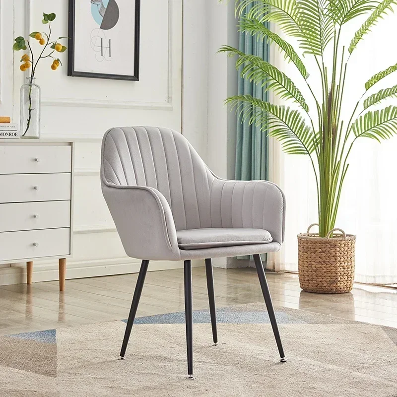 armchair Modern dining chair Dining Room furniture design Velvet Living room coffee chair makeup back stool ergonomic