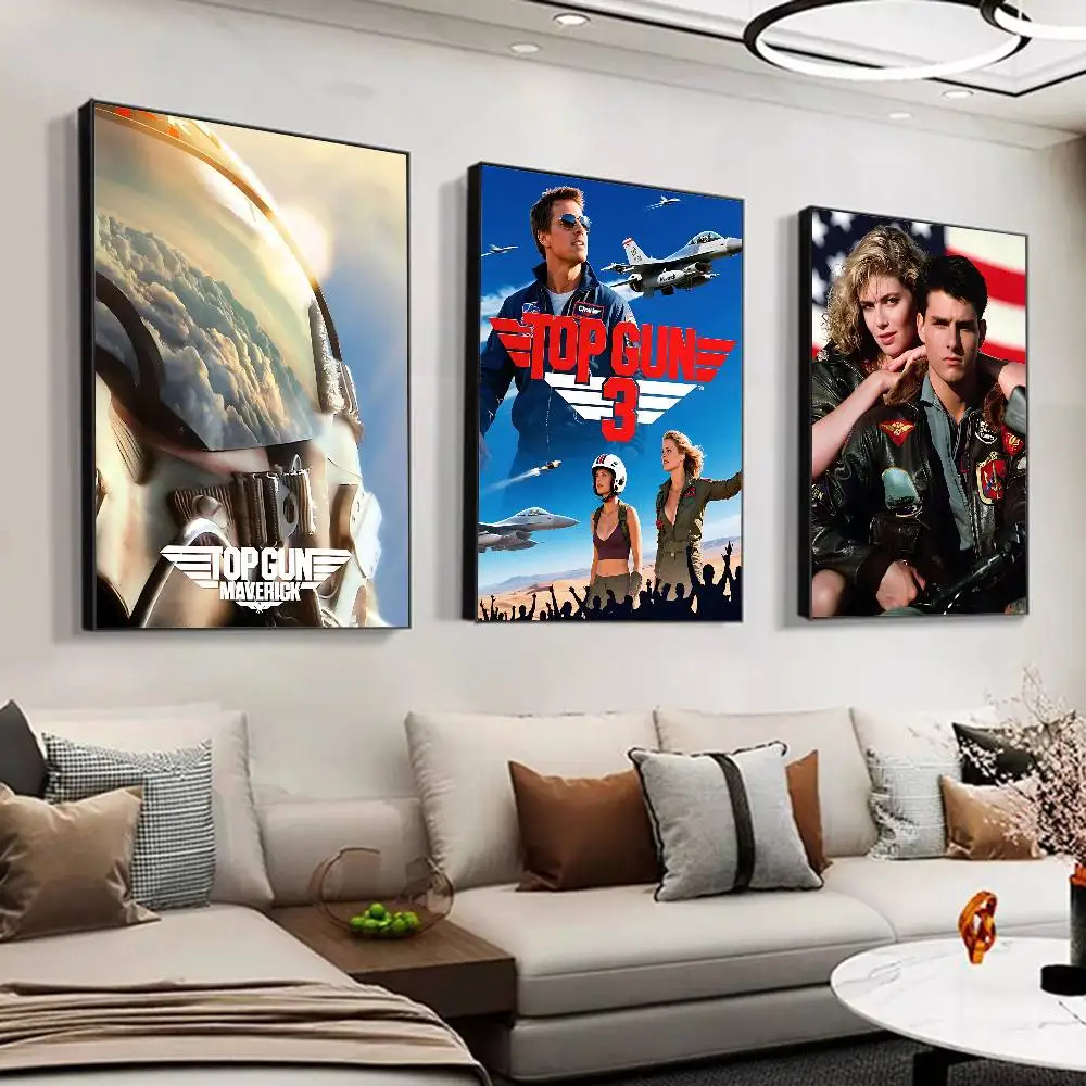 Tom Cruise Maverick Film Top Gun Classic Anime Poster Waterproof Paper Sticker Coffee House Bar Room Wall Decor