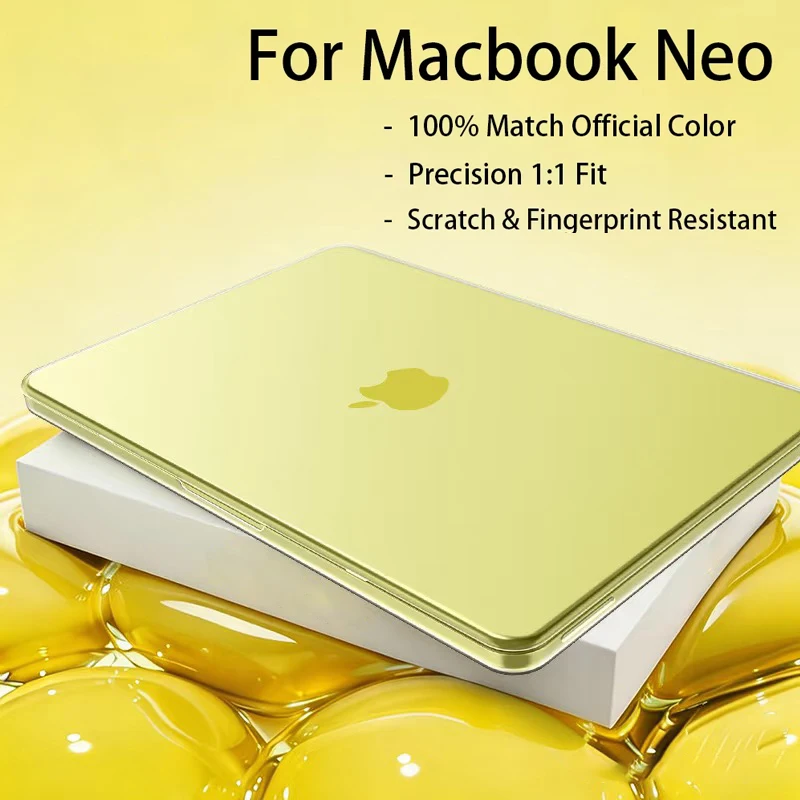 Laptop Case For MacBook Neo Case 13 inch 2026 100% Match Official Color Plastic Matte Hard Shell Case for A3404