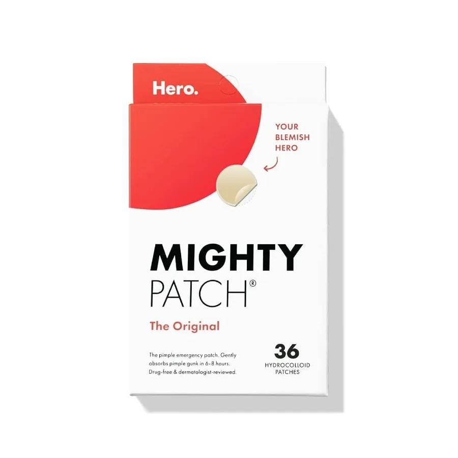 Mighty Patch แพทช์ดั้งเดิมจาก Hero Cosmetics The 1 Hydrocolloid Acne Pimple Patch สําหรับอาการหดตัวและผิวขาวใน 1 การใช้งาน นี