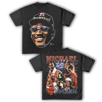 Michael Bassketball Jordan Kenmerkende Katoenen T-Shirt Vrouwen Unisex Fans Essentials Korte Mouw Retro Tops Zomer Vintage