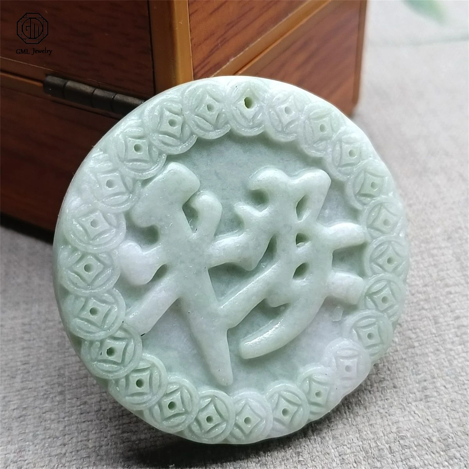 Chinese Jade Waist Pendant Necklace Car Accessory Hanging Ornament Green Stone Amulet for Fortune Peace Protection Travel Charm