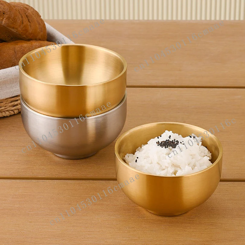 Suitable for stainless steel custom sustainable double-layer thickened bowl anti-scalding