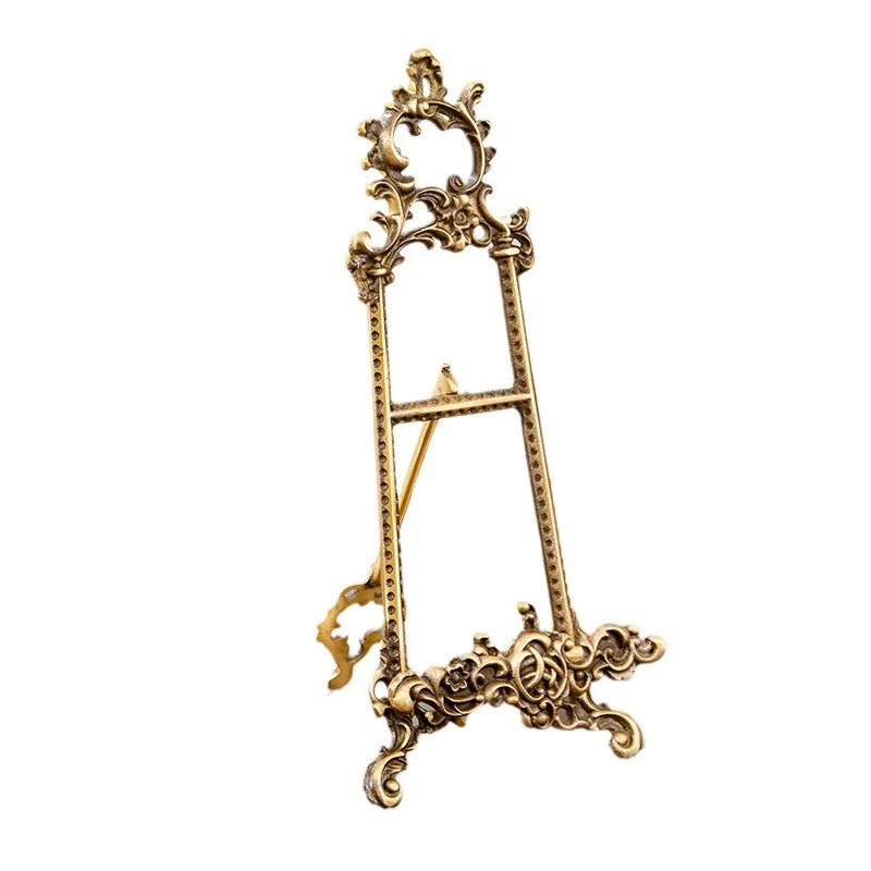 

Photo frame rack Old hanger rack Brass display plate rack Decorative ornament bracket