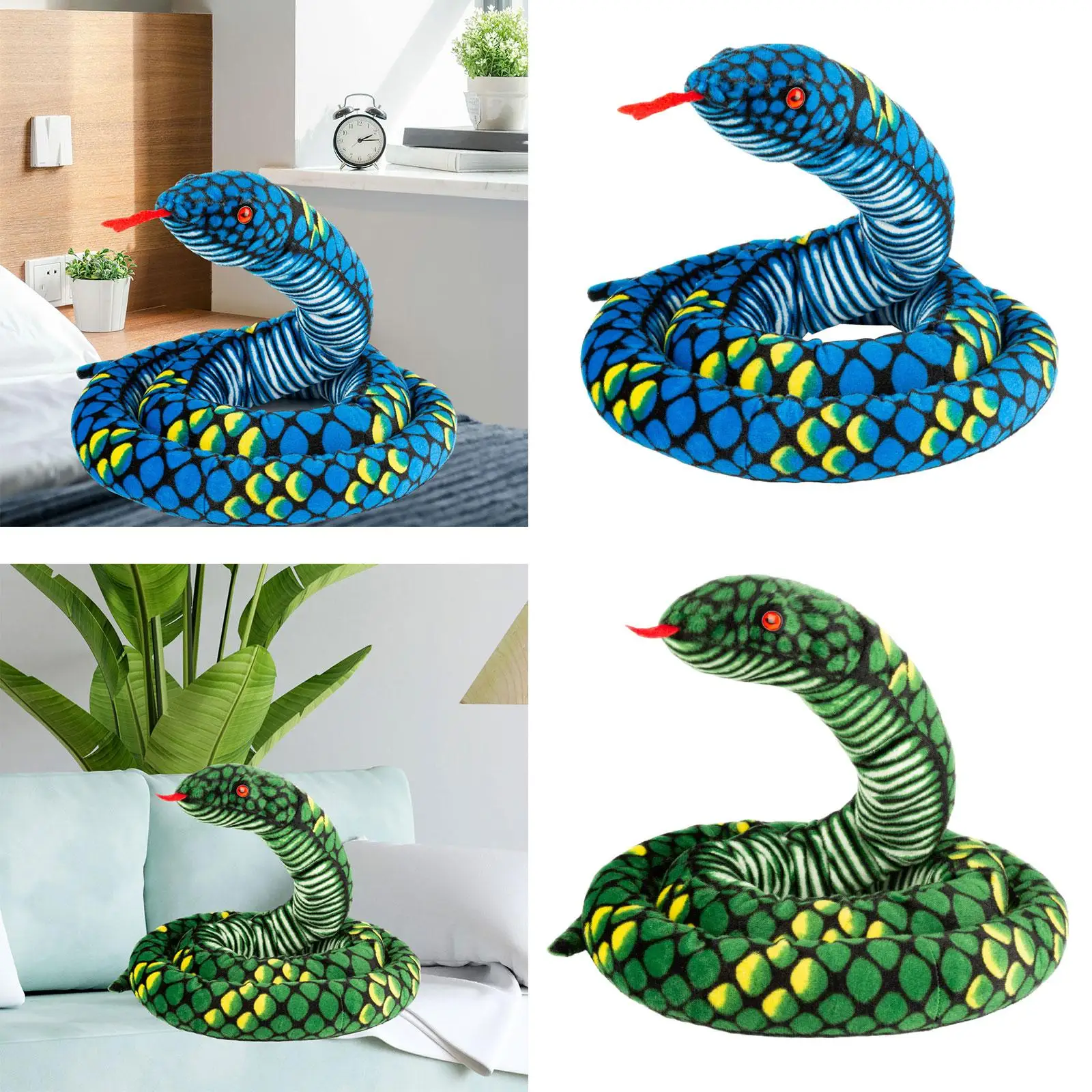 Curling Snake knuffel, realistisch dierenspeelgoed, slang voor vriendin