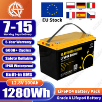 GoKWh 12V 100Ah Lifepo4 12.8V Battery Packs Built-in BMS BT Rechargeable Lithium iron phosphate For Touring Yacht Backup Camping
