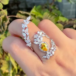 CWWZircons New Trendy Shiny Cubic Zircon Big Cocktail Party Engagement Open Rings for Women Luxury CZ Jewelry Accessories R223