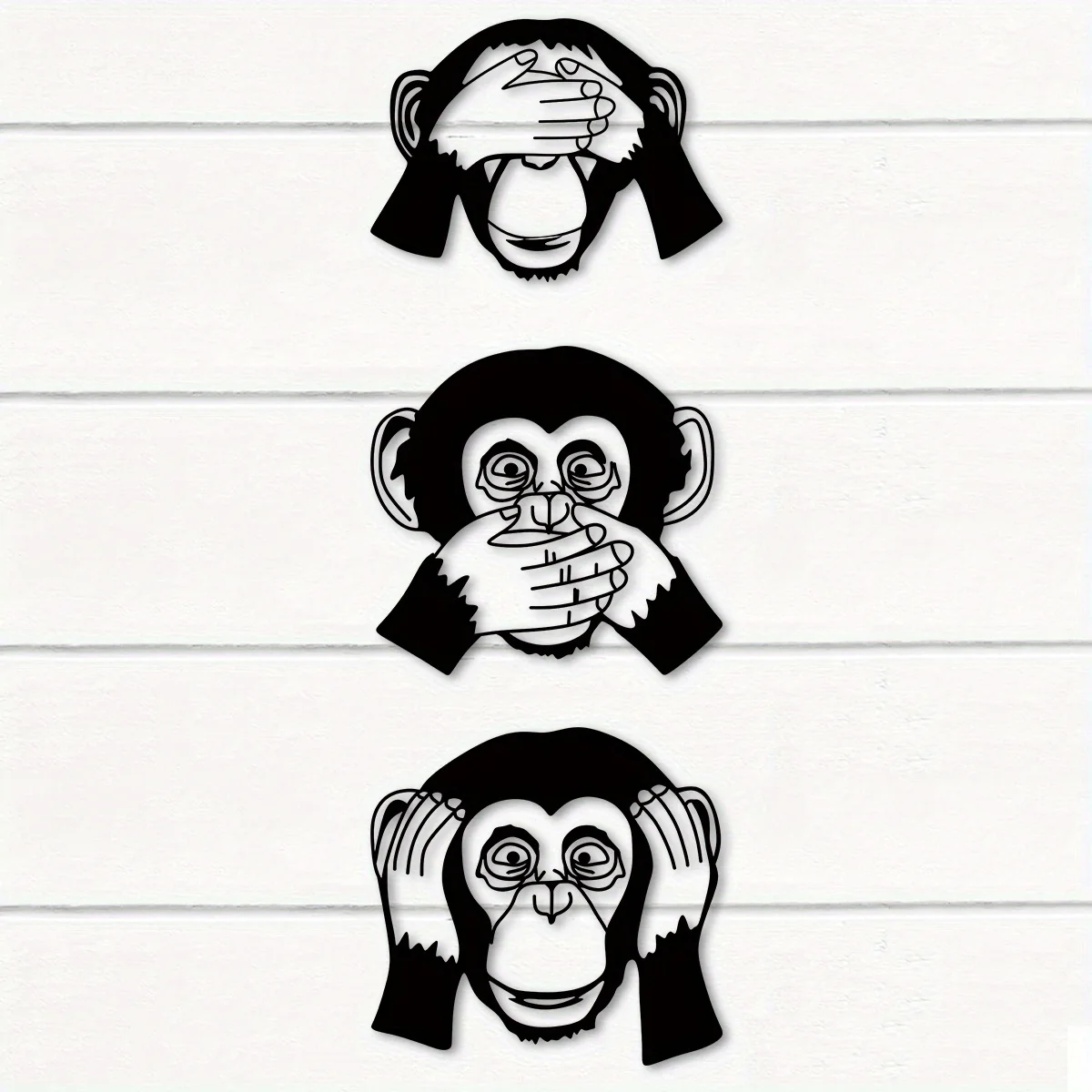 CIFBUY Iron Wall Art Metal Monkey Decor Waterproof Hanging Ornament For Living Room Bedroom Bathroom Home Decoration