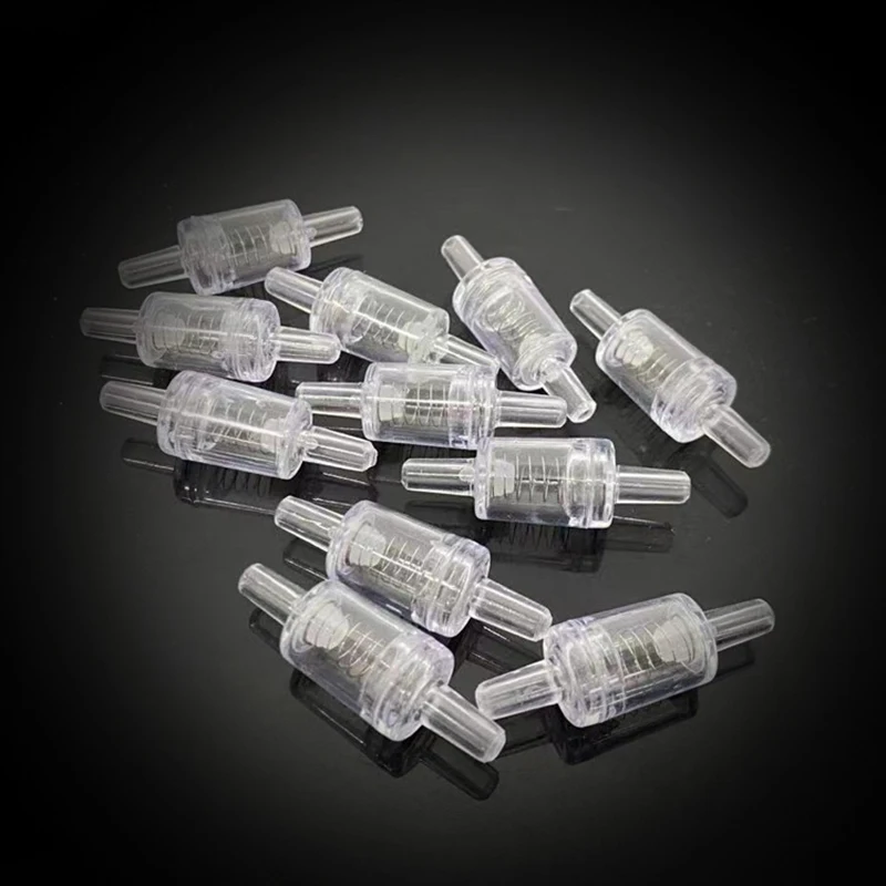 5/10pcs Aquarium Air Pump Check Valve 5 X One Way Non-Return Check Valve with Spring Aquarium Fish Tank Accessories Co2 System