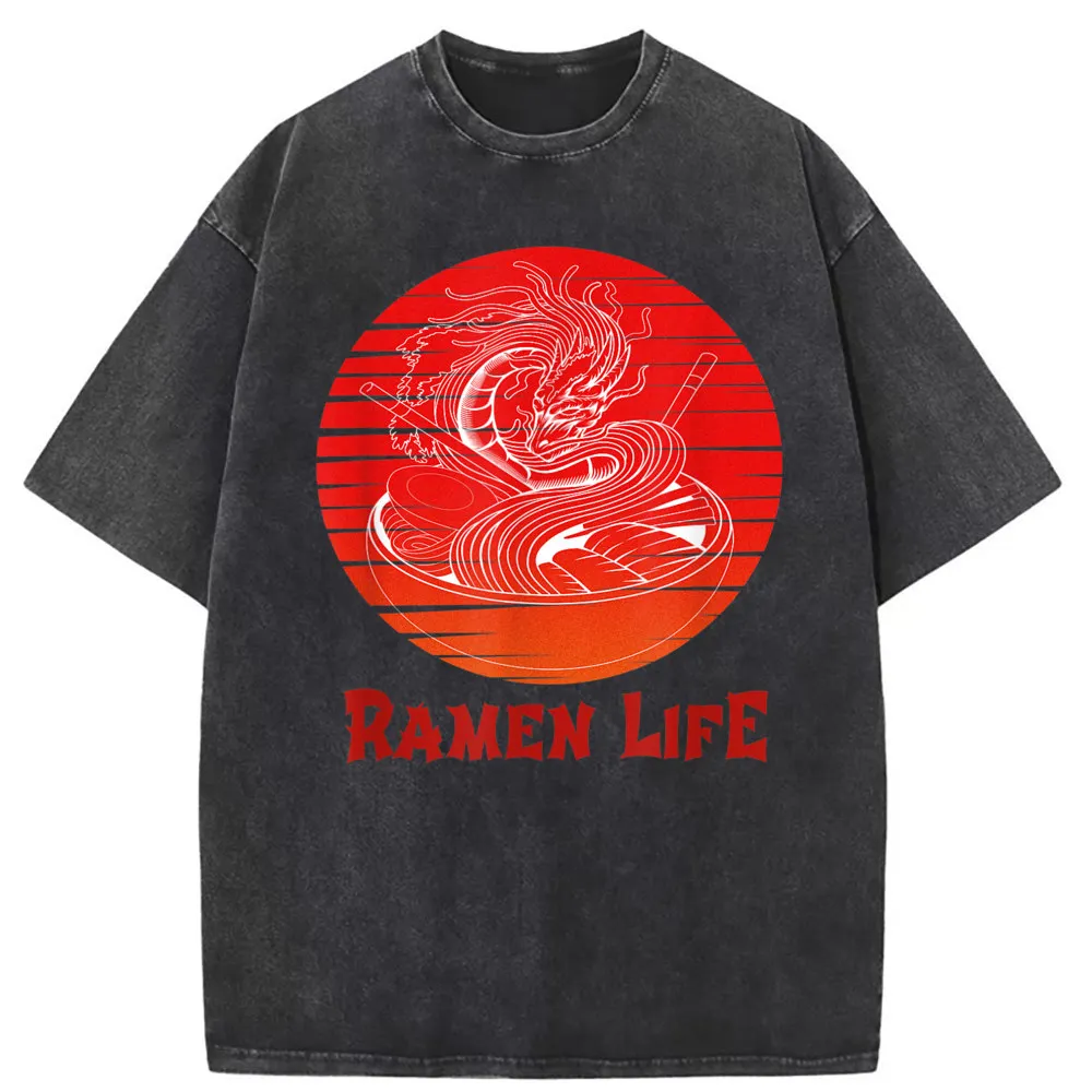 

Kawaii Ramen Life T-Shirt Funny Japanese Gift Sweatshirts For Women Summer/Fall Tshirts Men Outdoor Sportswears Clothing