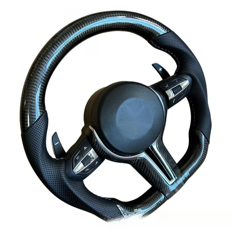 For BMW 5 Series 3 Series GT X1 X5 X3 X6 Z4 E90 M3 M5 T Style Carbon Fiber Steering Wheel Assembly With Horn Shell - view 4