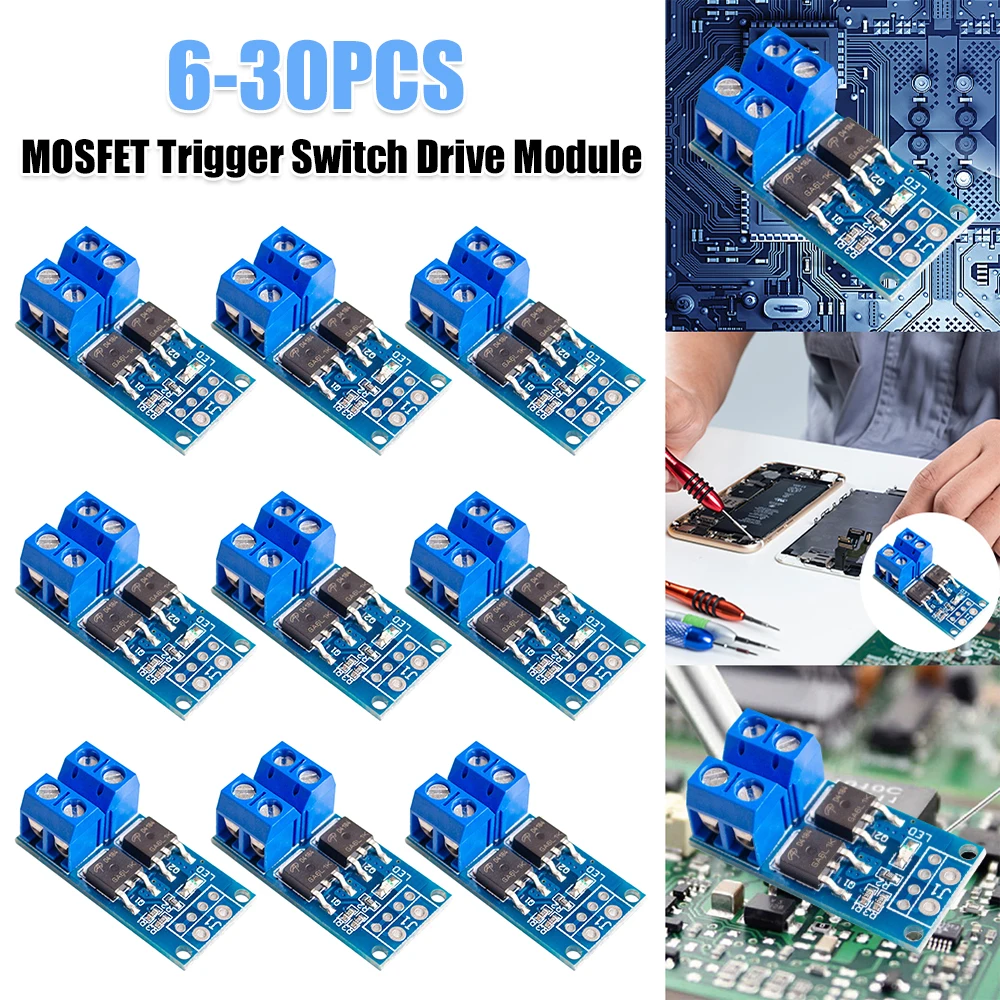 MOSFET الزناد التبديل محرك وحدة 400 واط PWM تعديل التبديل الإلكتروني لوحة تحكم 15A ماكس 30A للتحكم في سطوع المصباح